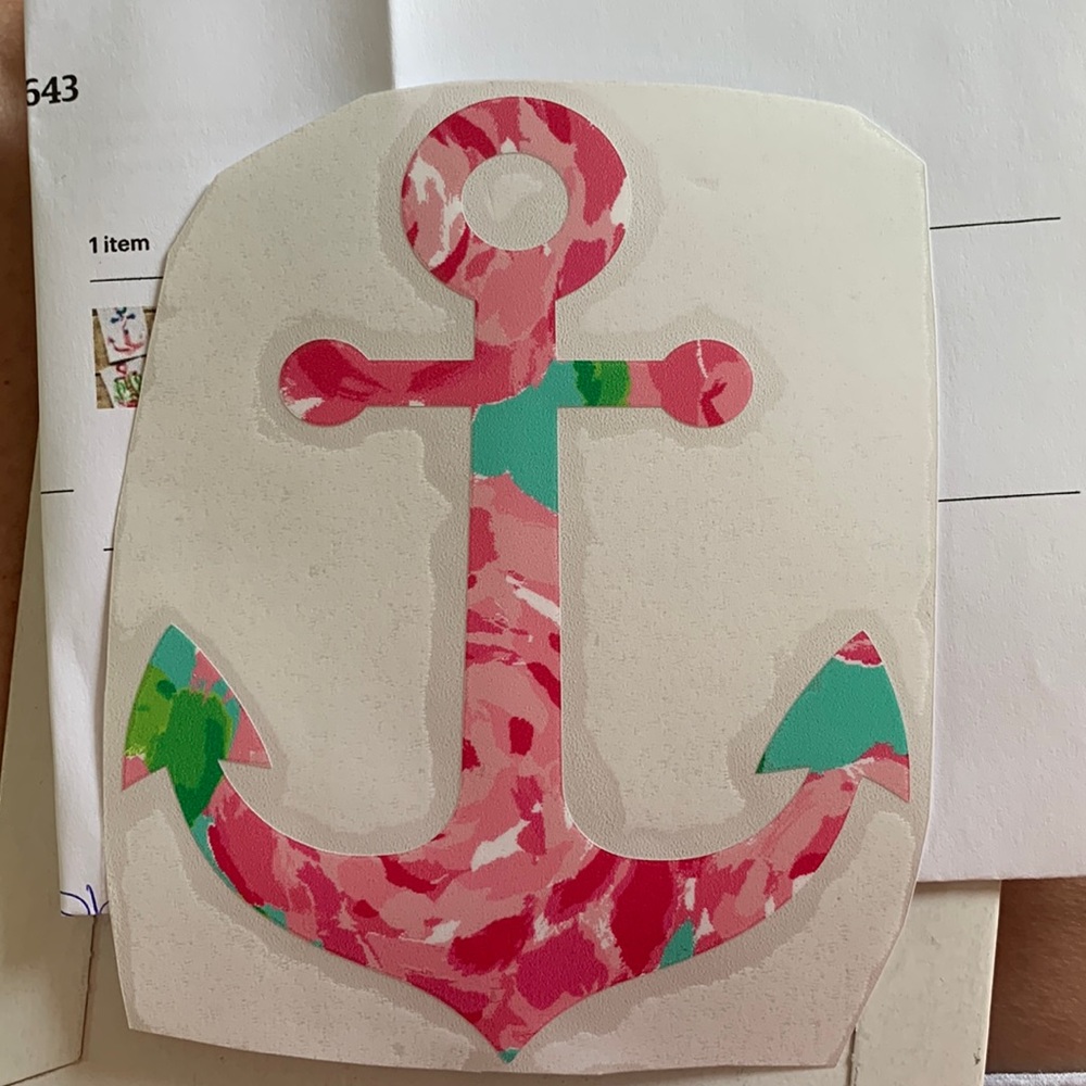 Lilly inspired anchor decal